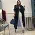 Lapel tie striped trench coat - ROUTINE FASHION